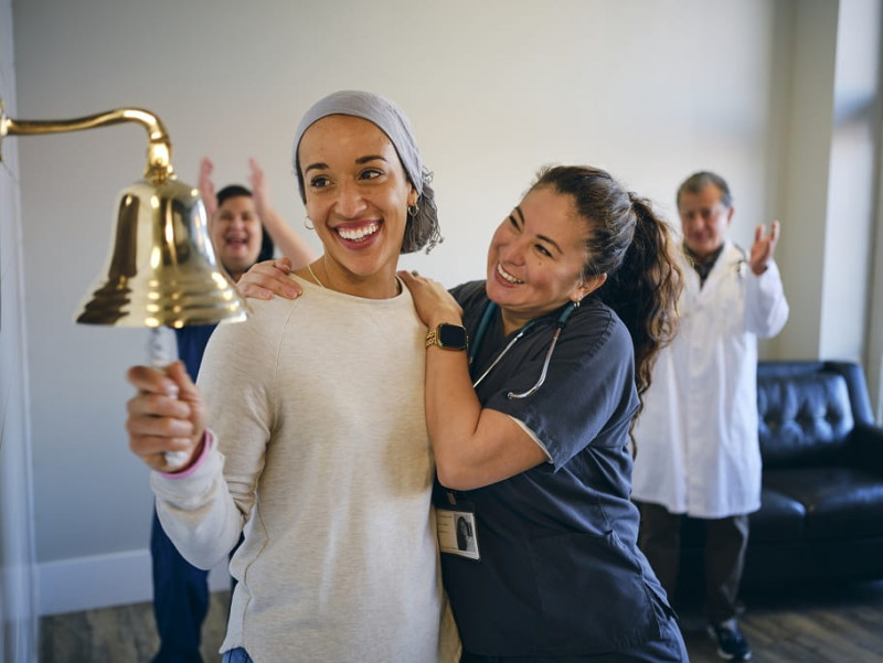 cancer survivor ringing bell